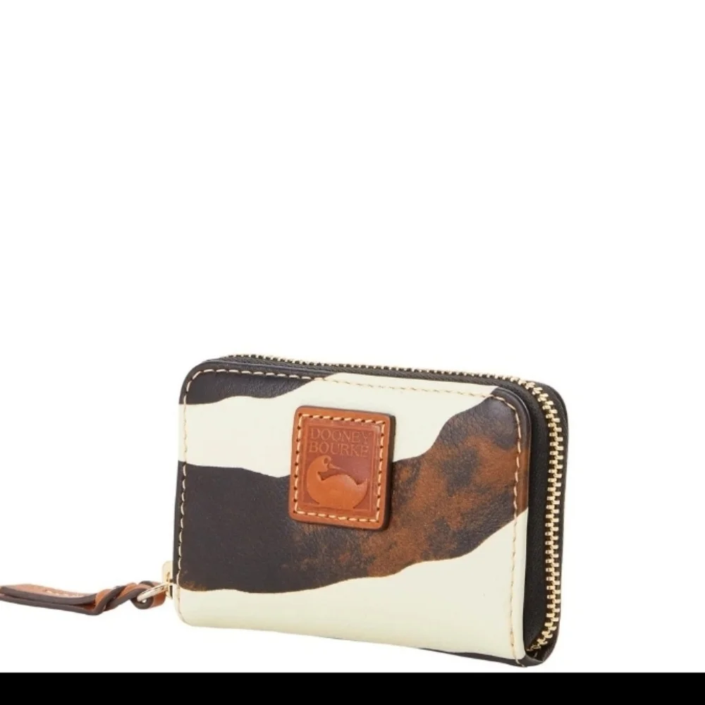 Bnwt Authentic Dooney & Bourke Black and Cream Zebra Striped Wallet - Picture 1 of 4